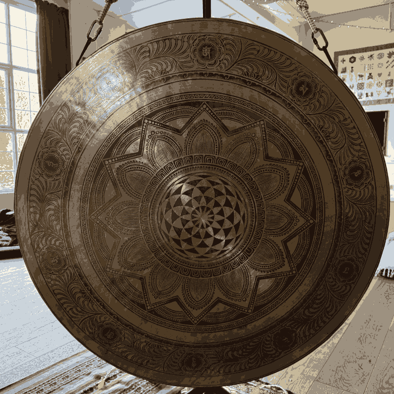 Flower of Life Singing Bowl Gong, Gong Bath as Golberdon Hall